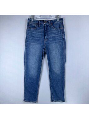 Madewell Curvy StovePipe Jeans High Rise Ankle Women Size 30 Medium Blue